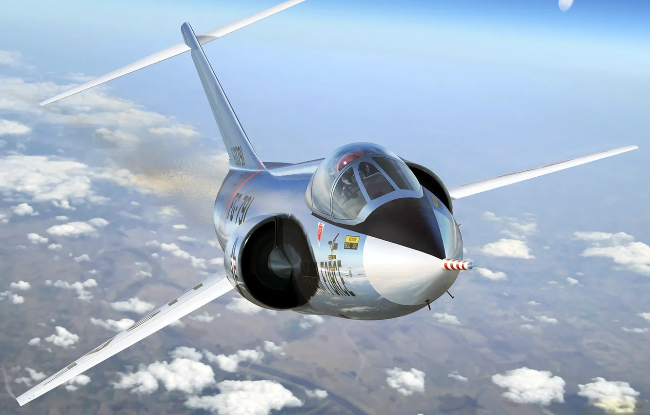 Фото обои рисунок, арт, Lockheed, истребитель-перехватчик, Starfighter, F-104
