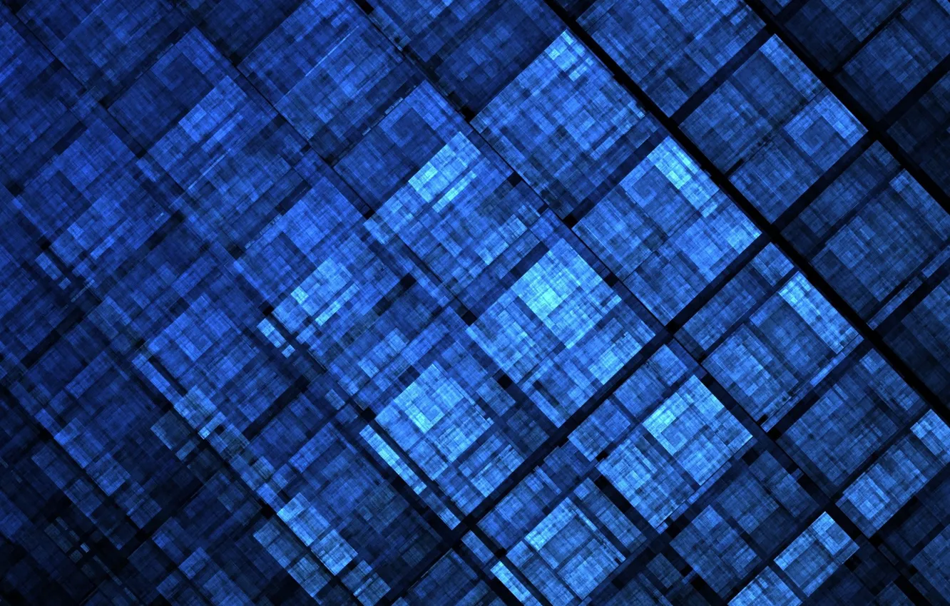 Фото обои узор, квадраты, синий цвет