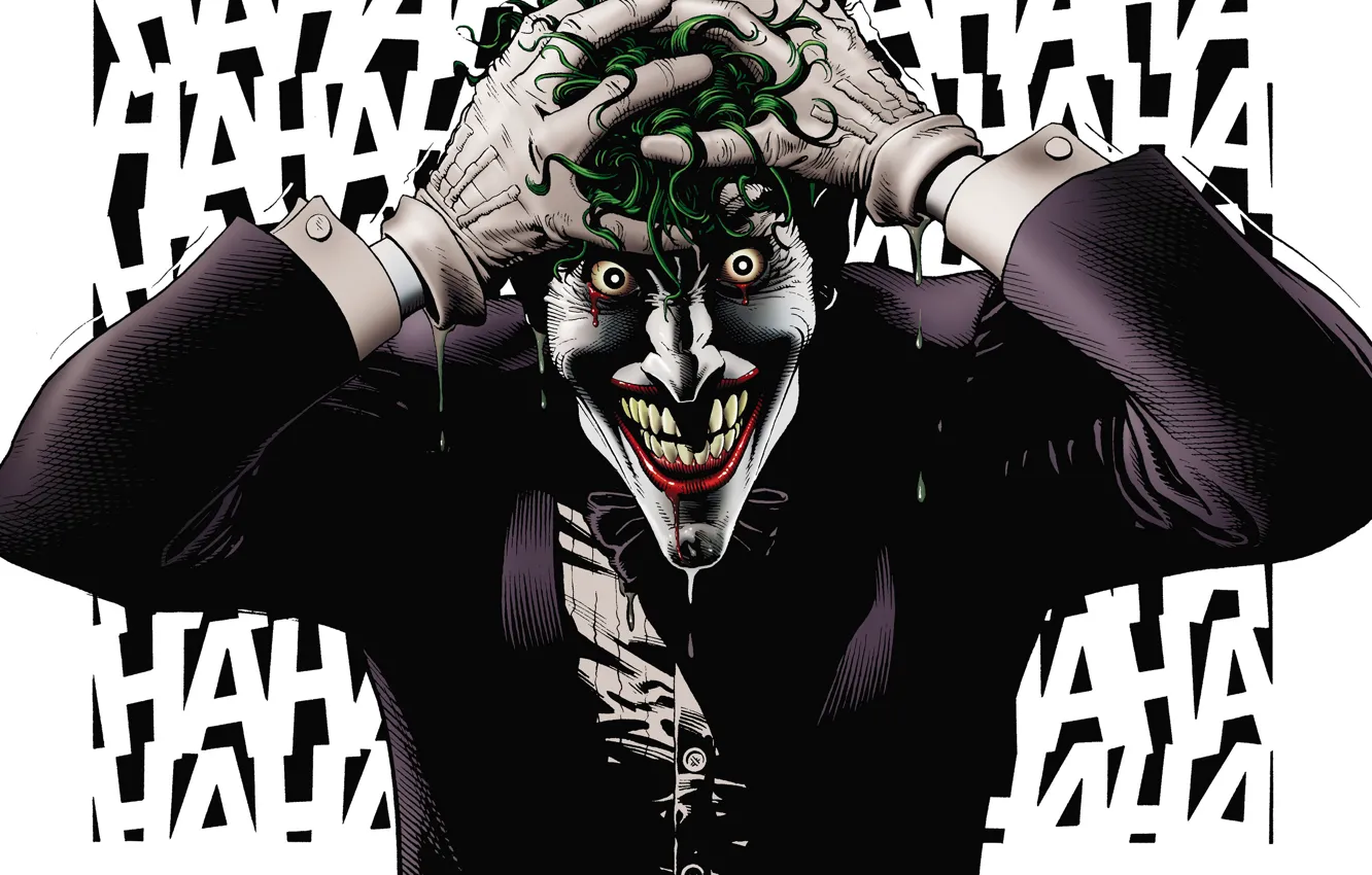 Фото обои смех, Джокер, Batman, комикс, Joker, DC Comics, Безумие, The Killing Joke