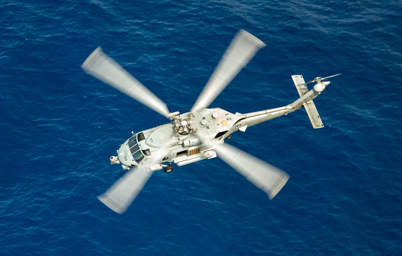 Фото обои Море, Вертолет, US NAVY, MH-60R Seahawk