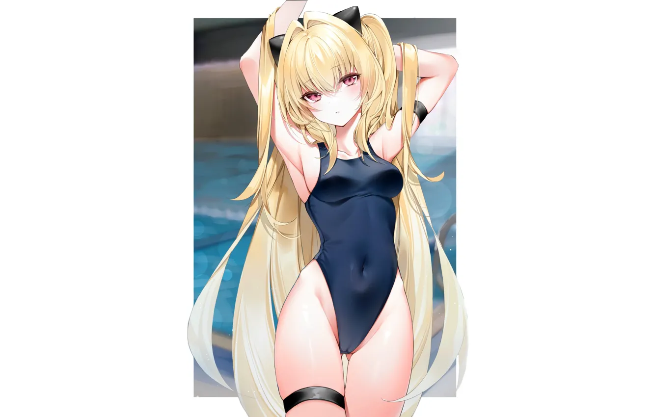 Фото обои kawaii, girl, hot, sexy, anime, pretty, blonde, swimsuit