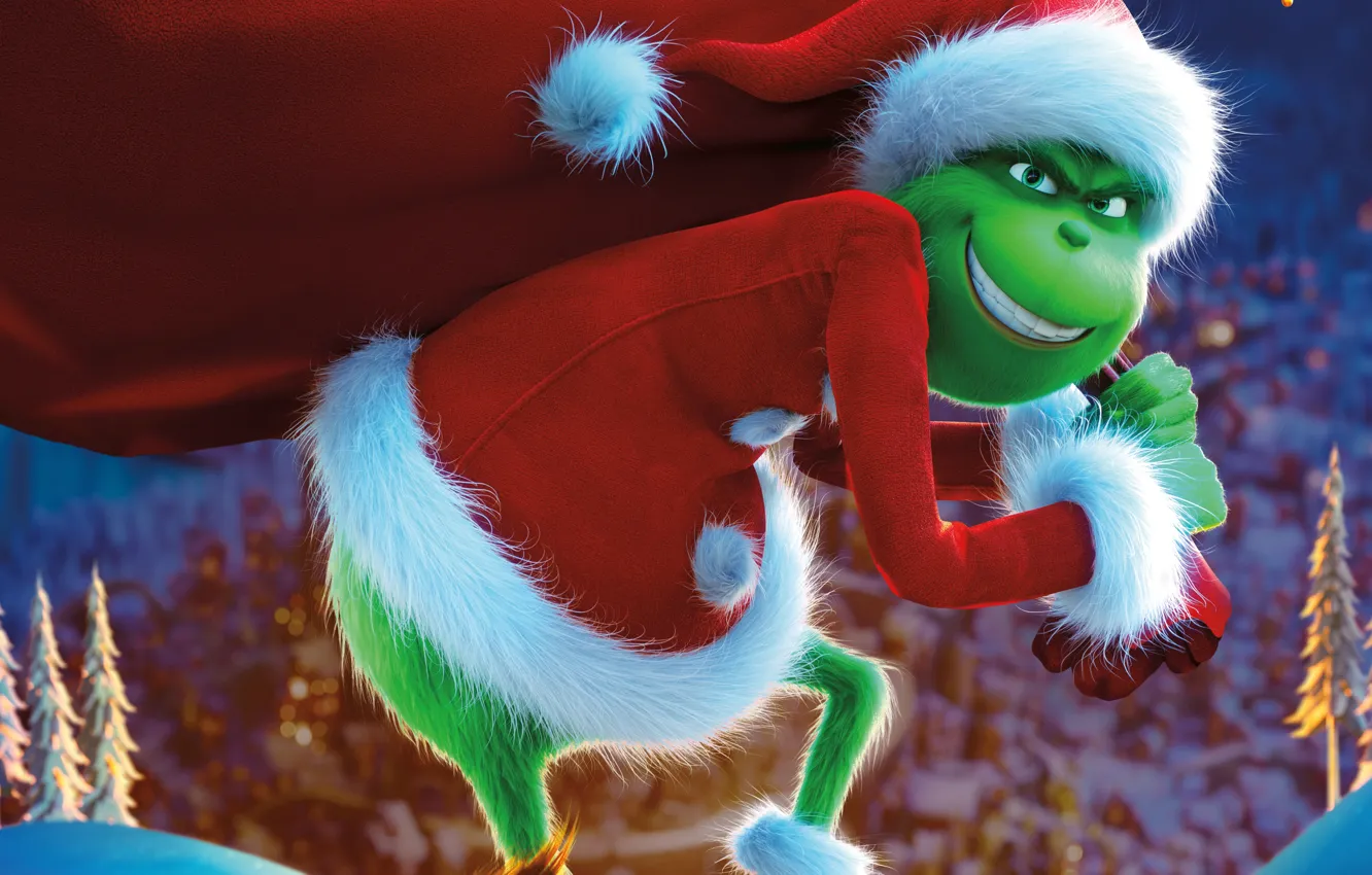 Фото обои кино, гринч, grinch