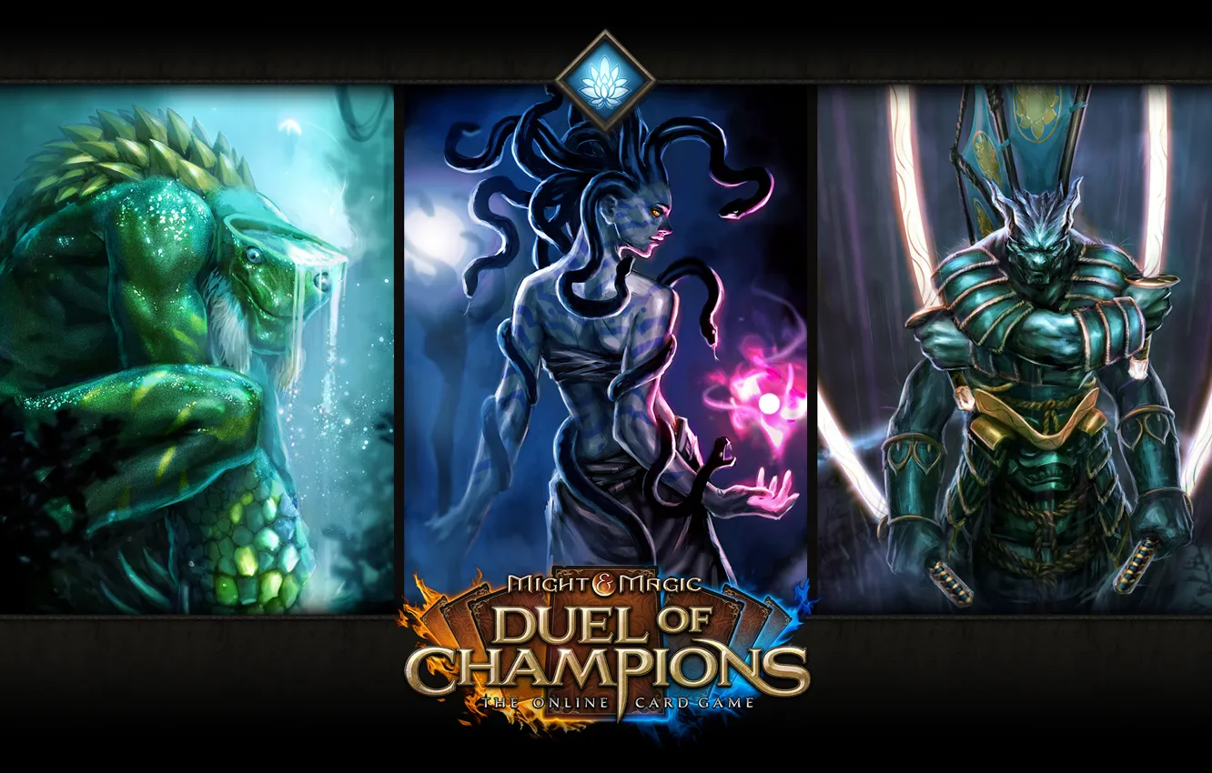 Фото обои Might &amp; Magic: Duel of Champions, Коралловая жрица, Каппа-сойя, Кэнсэй