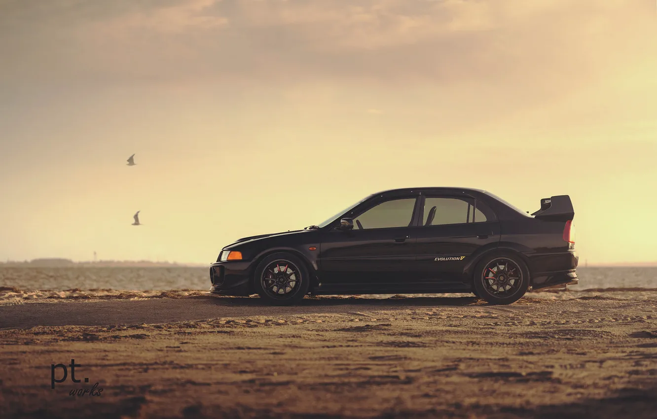 Фото обои car, mitsubishi, lancer, evolution