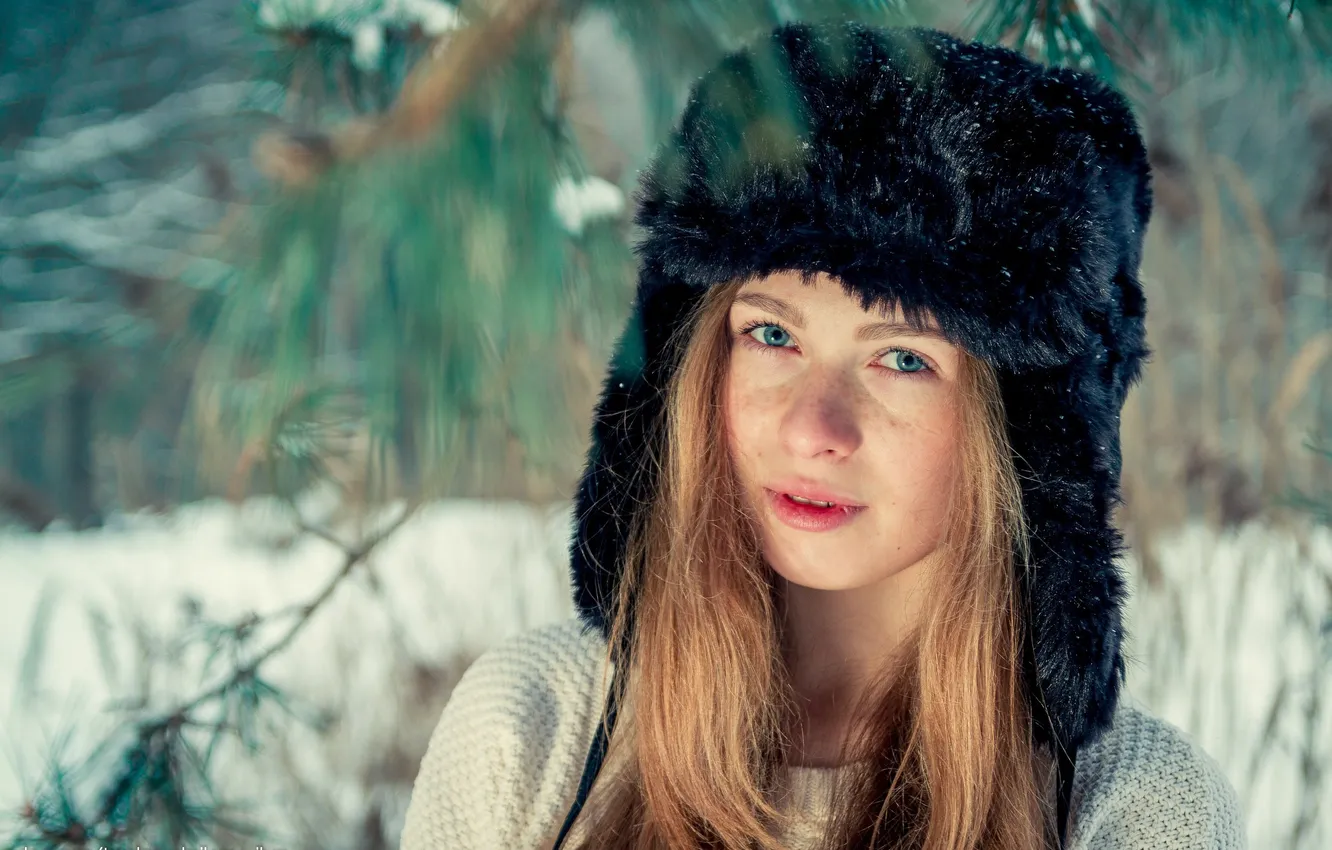 Фото обои девушка, шапка, фотограф, веснушки, girl, photography, photographer, Tselovalnikov Ilya