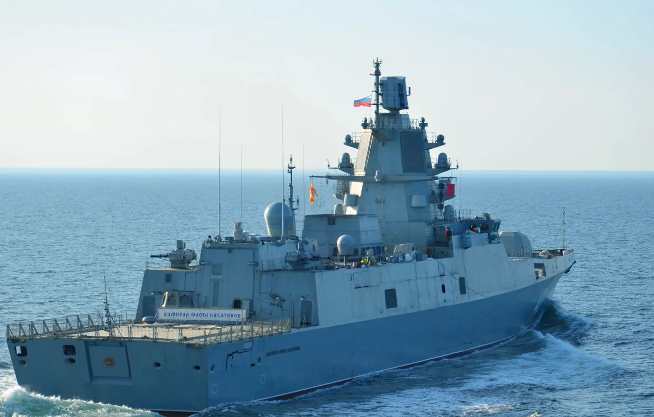 Фото обои фрегат, испытания, Балтика, Адмирал Касатонов