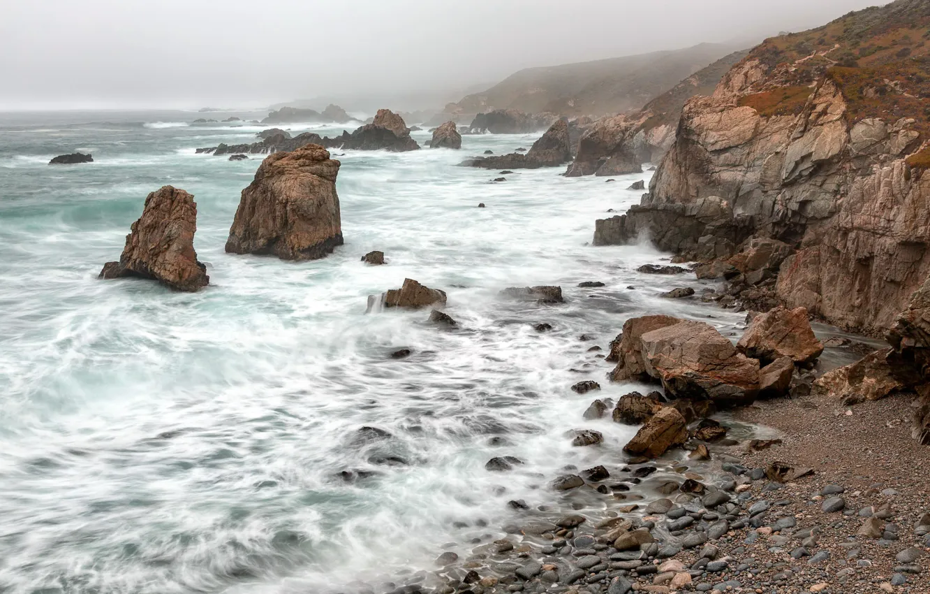 Фото обои California, Big Sur, Garrapata