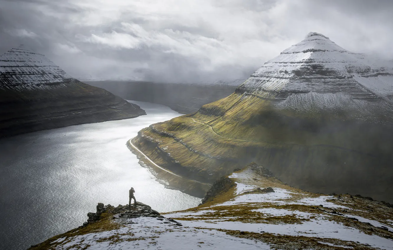 Фото обои landscape, nature, Iceland, fjord
