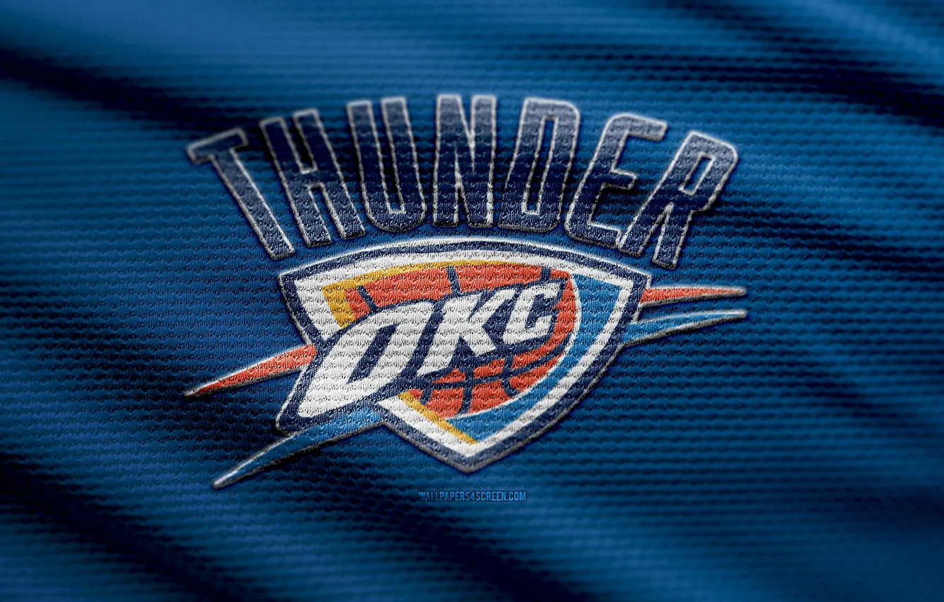 Фото обои Logo, NBA, Basketball, Thunder, Emblem, Oklahoma, Symbol, Oklahoma City Thunder