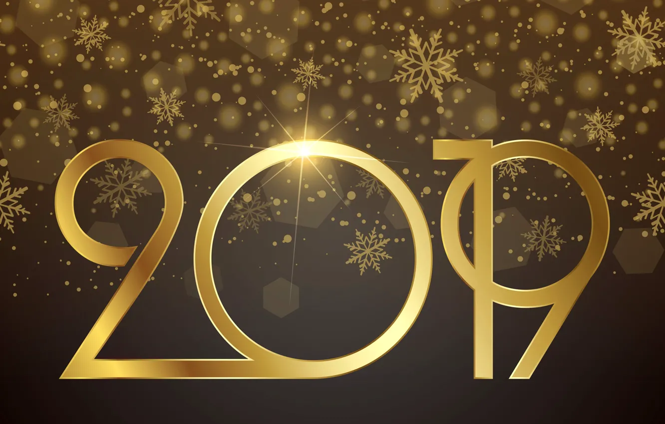 Фото обои золото, Новый Год, цифры, golden, background, New Year, Happy, sparkle