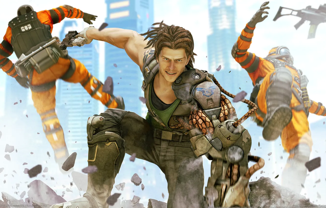 Фото обои разрушения, схватка, bionic commando