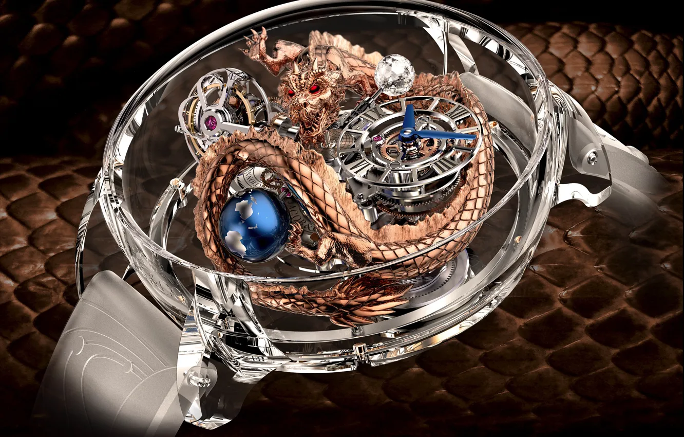 Фото обои часы, красота, роскошь, Jacob & Co, Astronomia Dragon