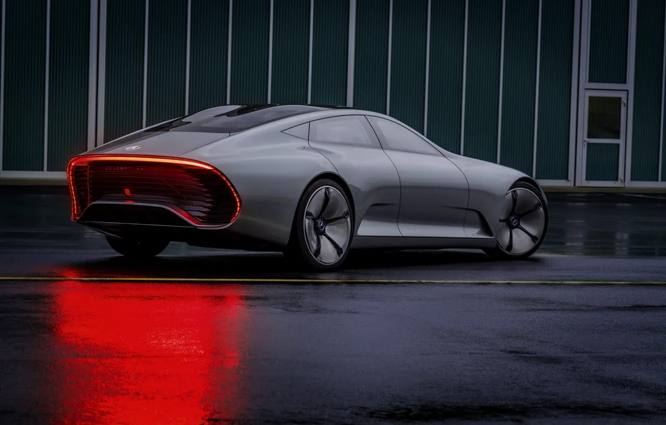 Фото обои асфальт, свет, отражение, Mercedes-Benz, 2015, Intelligent Aerodynamic Automobile, Concept IAA