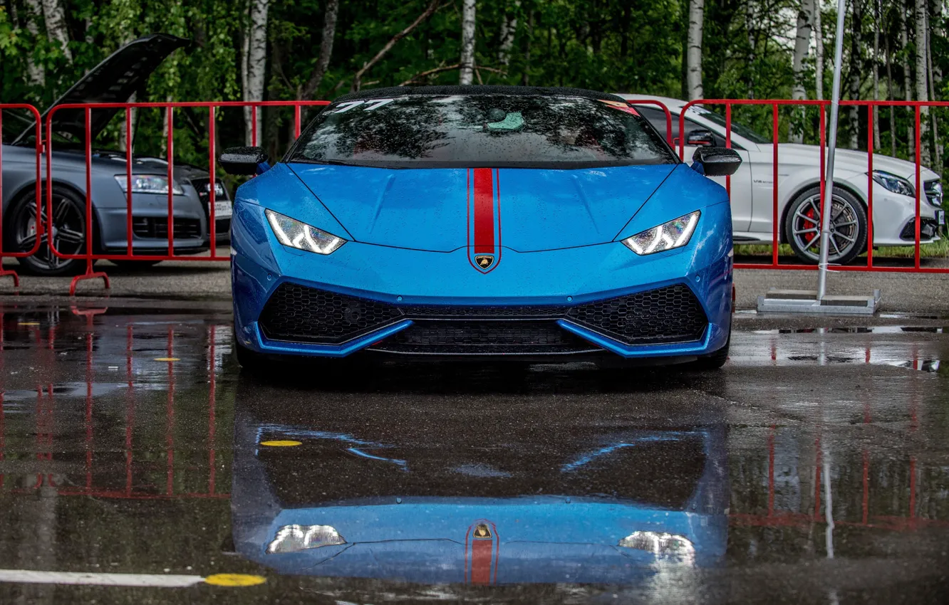 Фото обои Lamborghini, спорт кар, 2015, Huracán
