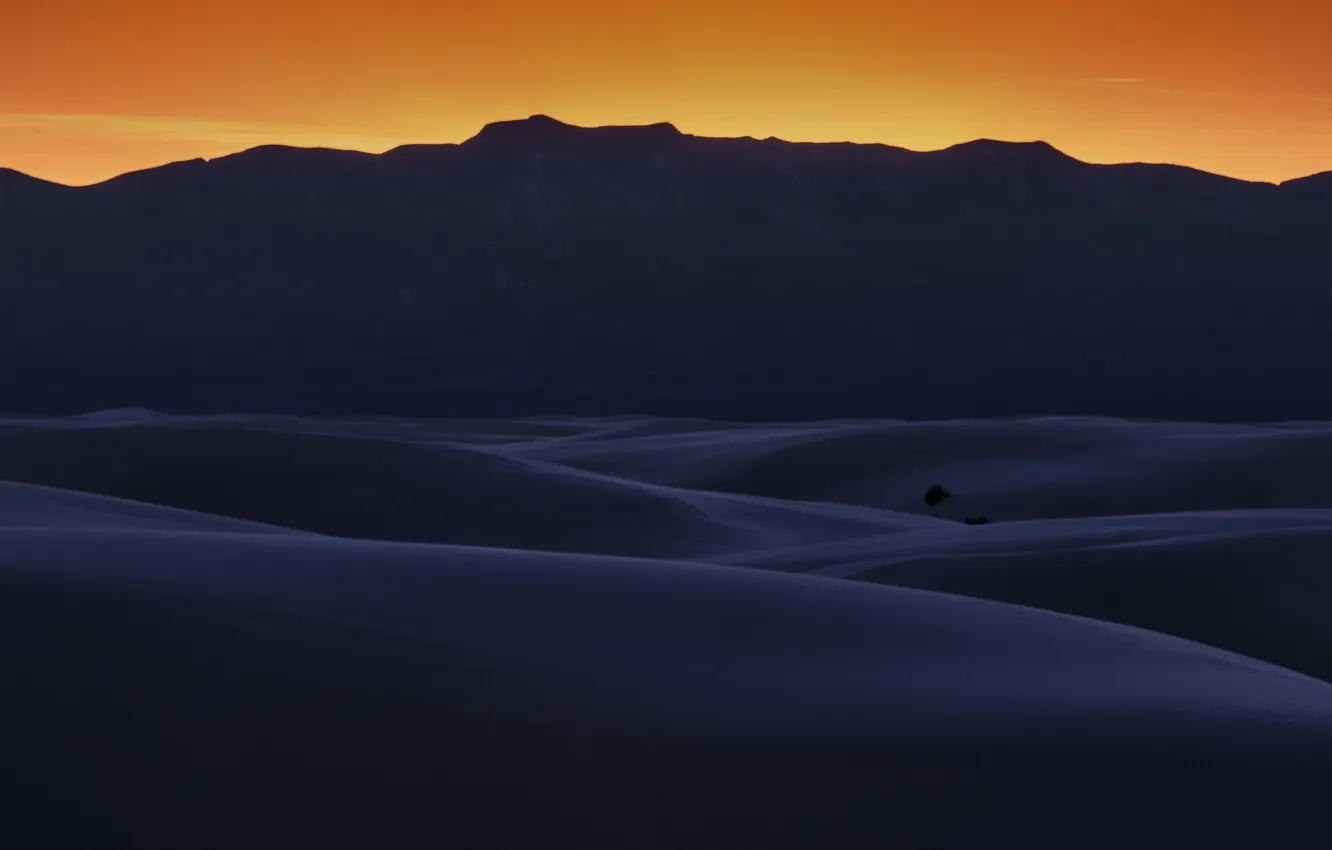 Фото обои пейзаж, ночь, пустыня