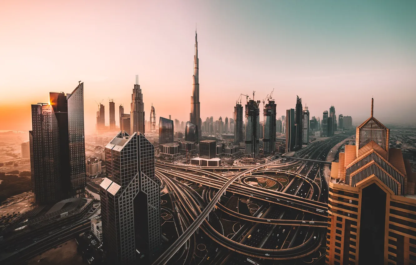 Фото обои город, Дубай, Dubai, небоскрёбы, ОАЭ, UAE