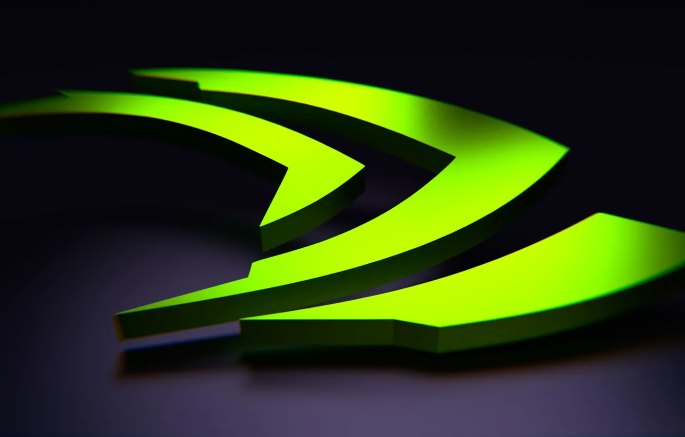 Фото обои green, nvidia, logo