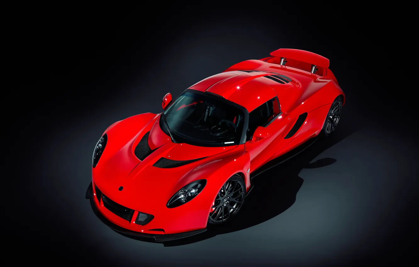 Фото обои суперкар, supercar, 2011, тёмный фон, Hennessey, Venom GT, dark background, единственный экземпляр