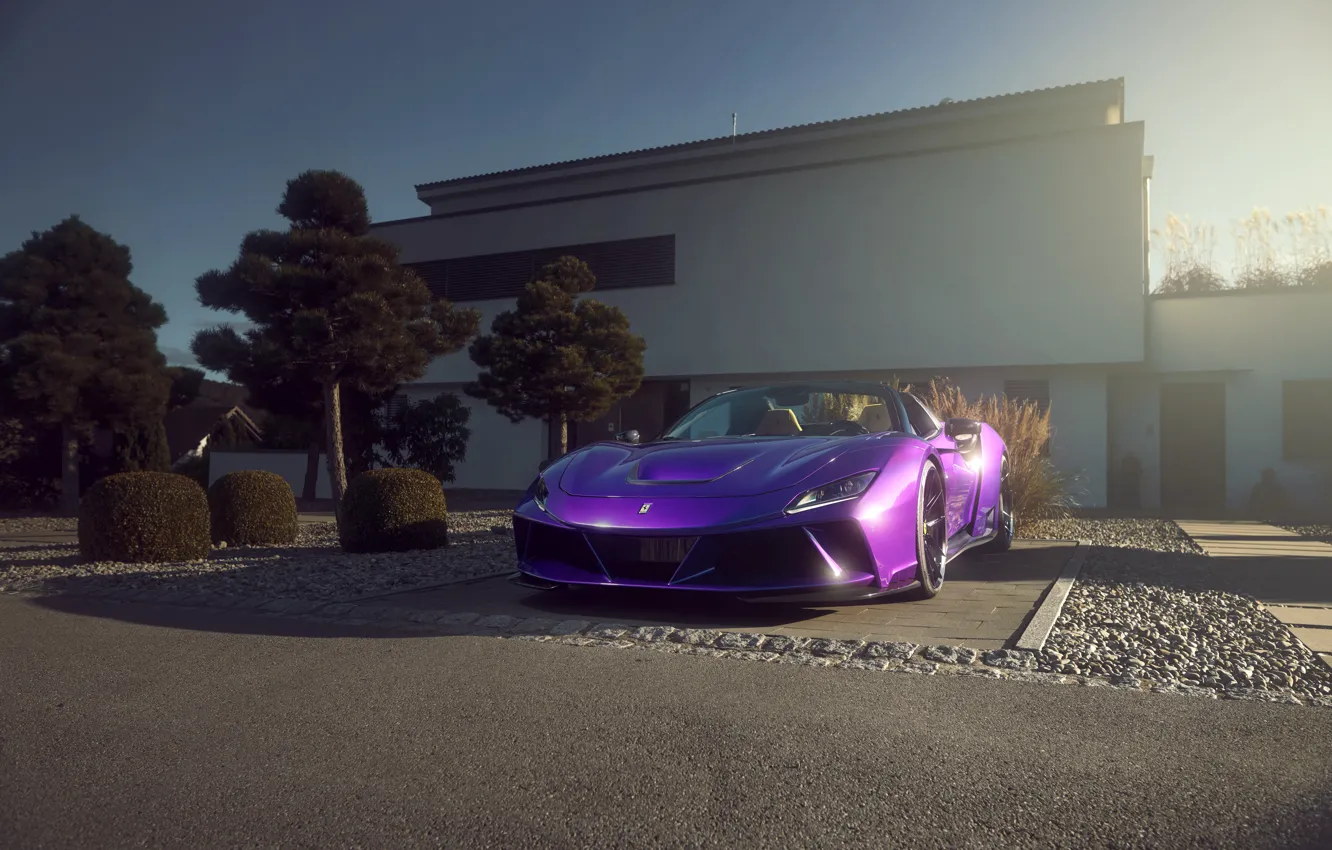 Фото обои Ferrari, front view, F8, Novitec Ferrari F8 Spider N-Largo