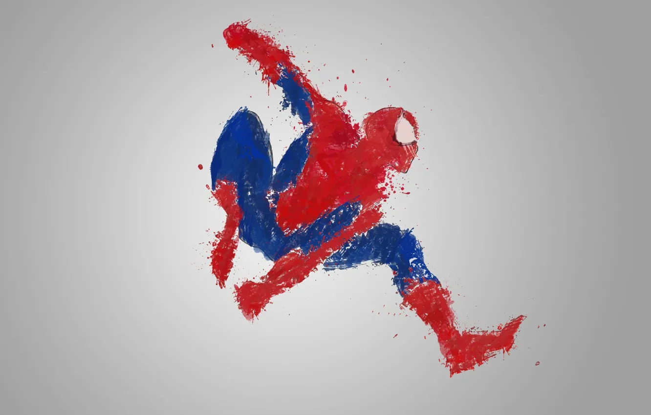 Фото обои spider-man, marvel, painting, spiderman, webhead