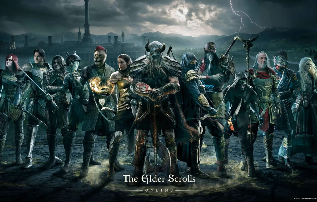 Фото обои Древние Свитки, The Elder Scrolls Online, Nord, tes online, Altmer, The Elder Scrolls Online - …