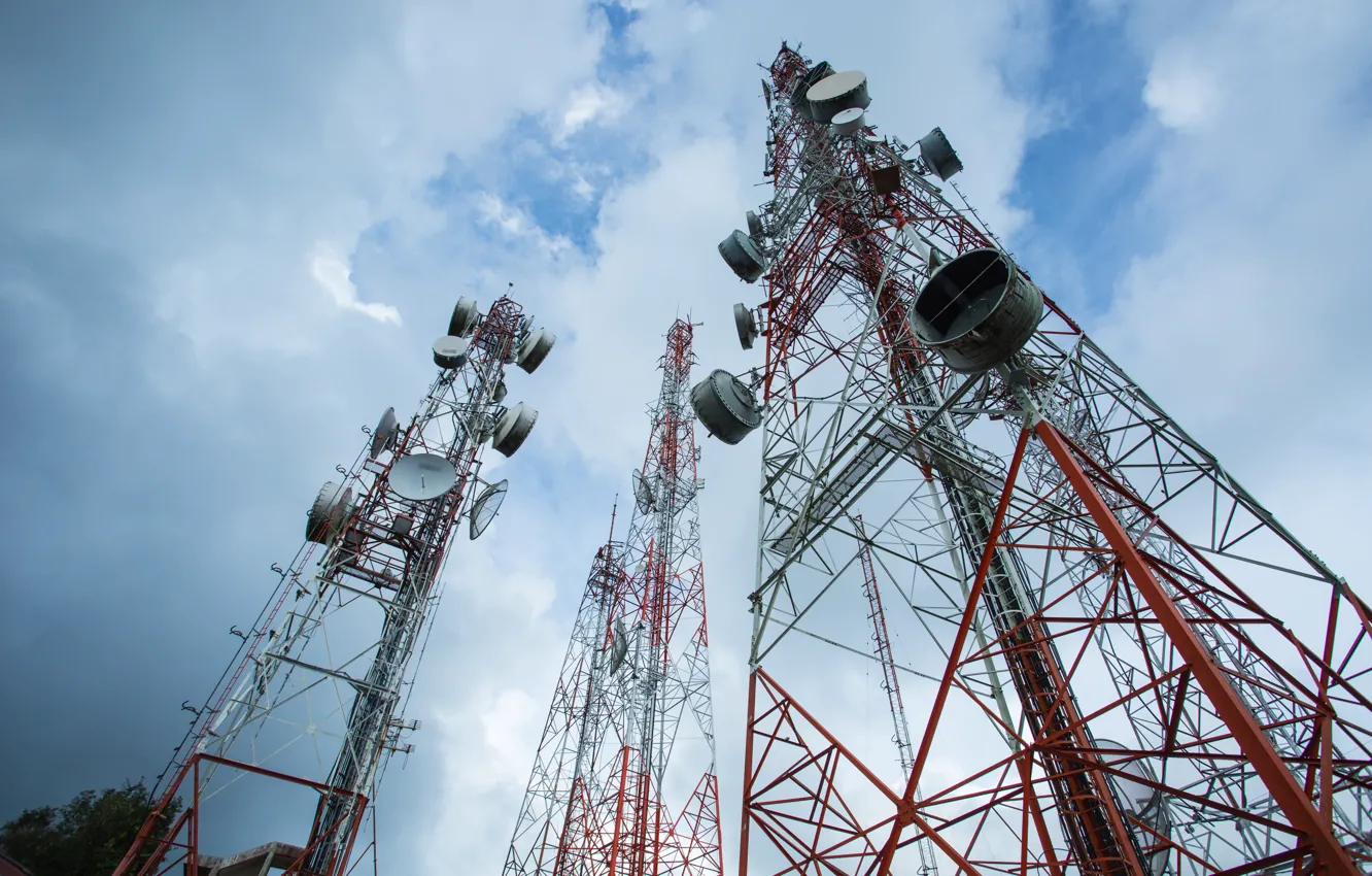 Фото обои metal, antennas, communications