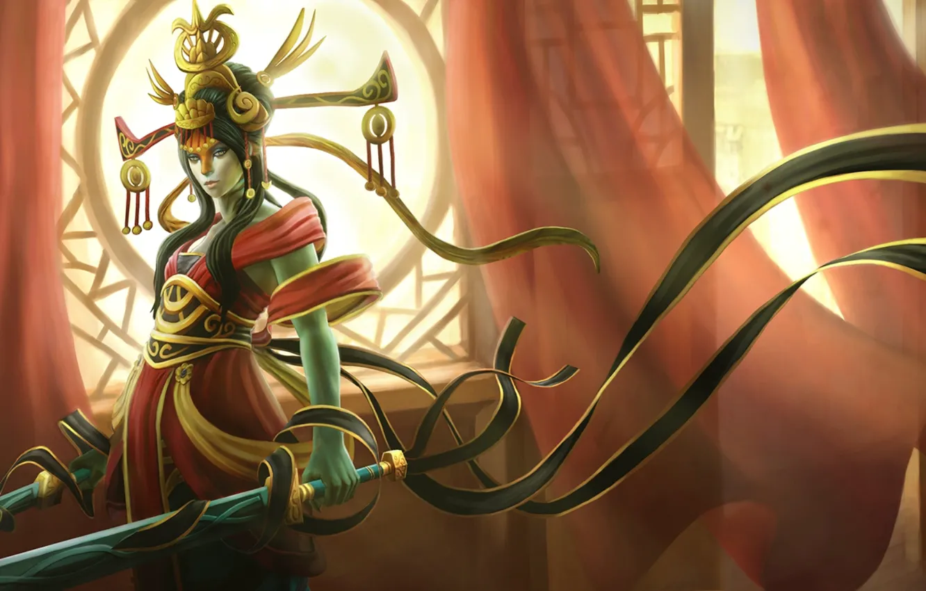 Фото обои dota, dota 2, Naga Siren, Slithice, Нага Сирена, Eternal Princess