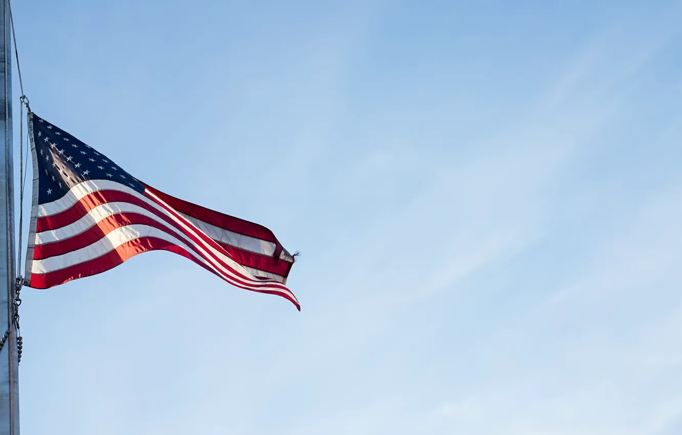 Фото обои небо, флаг, USA