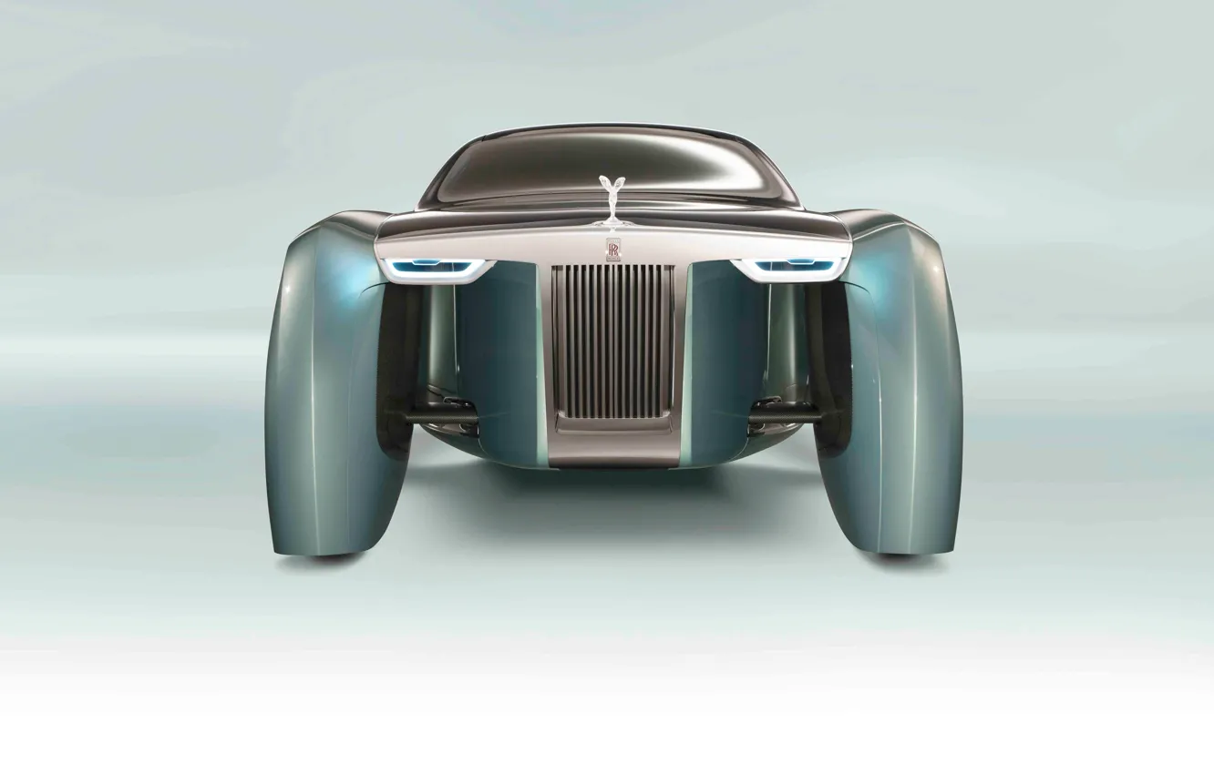 Фото обои Концепт, Rolls Royce, Спереди, Vision Next 100, Роскошный автомобиль, Автономный, Футуристический концепт-кар, Luxury Cars