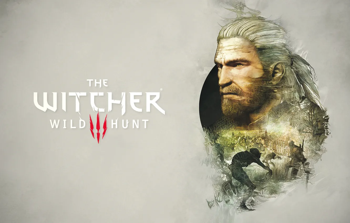 Фото обои The Witcher, art, CD Projekt RED, The Witcher 3: Wild Hunt, Wild Hunt, Geralt