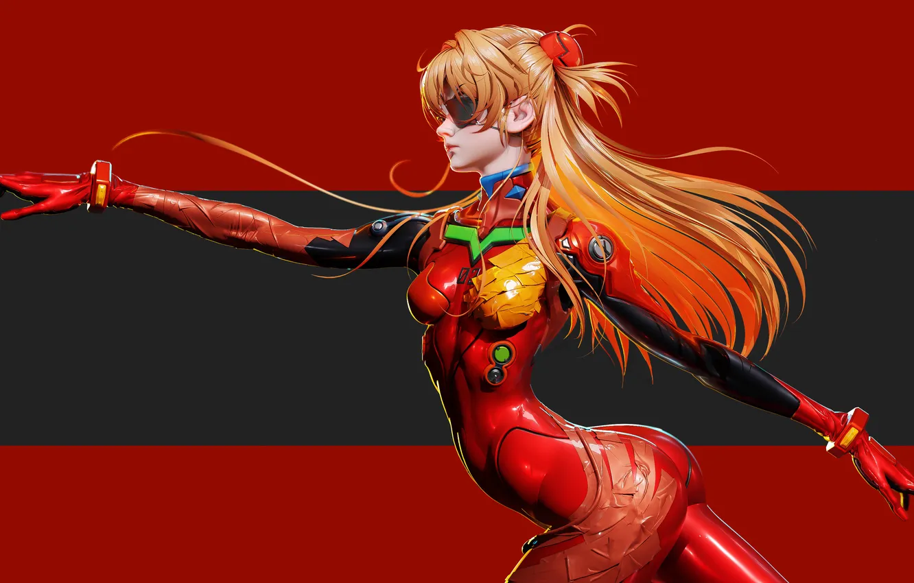 Фото обои bodysuit, Asuka Langley Soryu, women, redhead, CGI