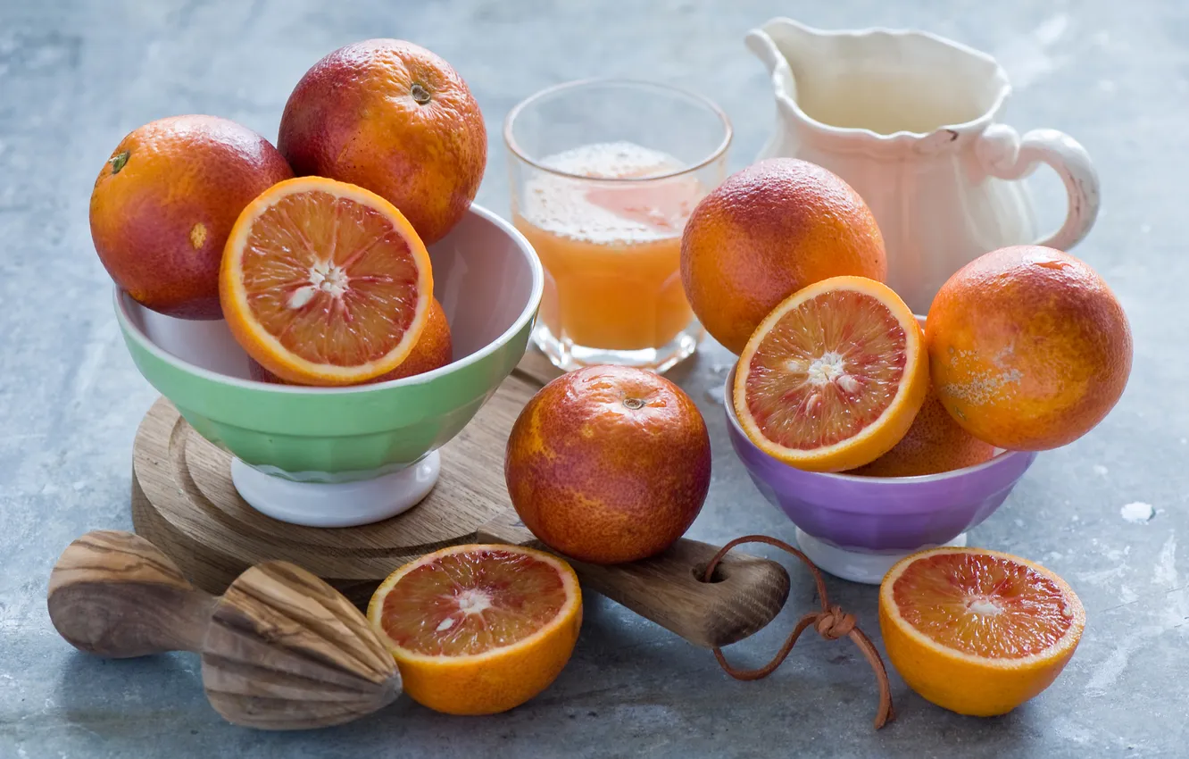 Фото обои апельсины, сок, oranges