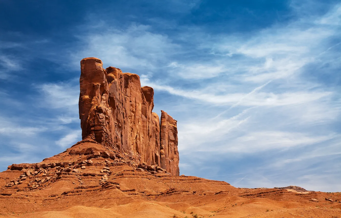 Фото обои небо, скала, пустыня, Аризона