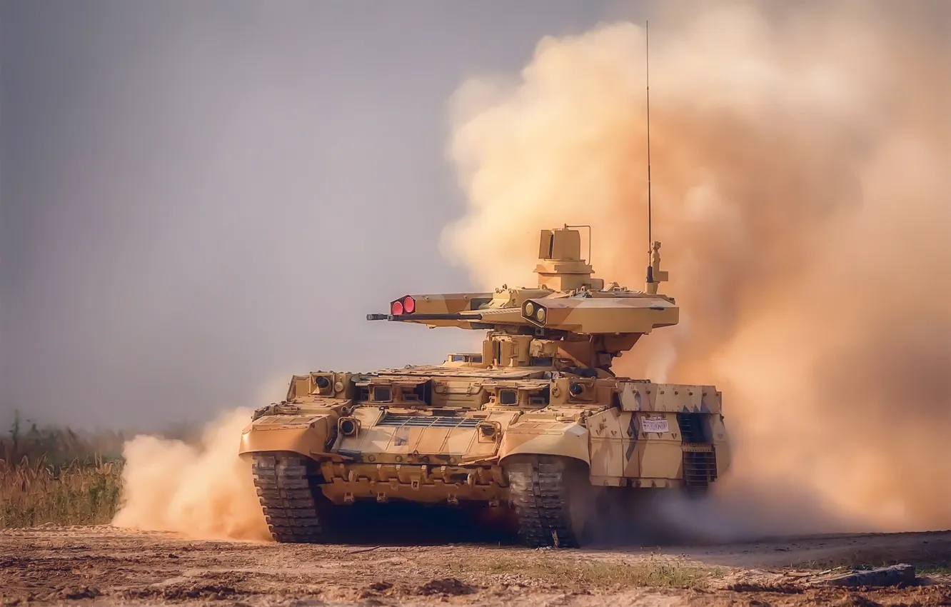 Фото обои поддержки, боевая машина, огневой, BMPT-72