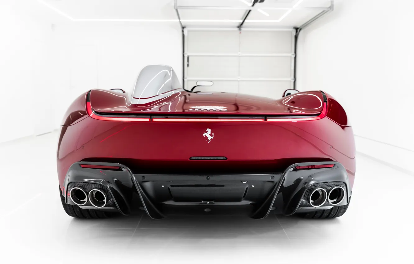 Фото обои Феррари, Ferrari, суперкар, supercar, вид сзади, единственный экземпляр, 2020, Ferrari Monza SP1