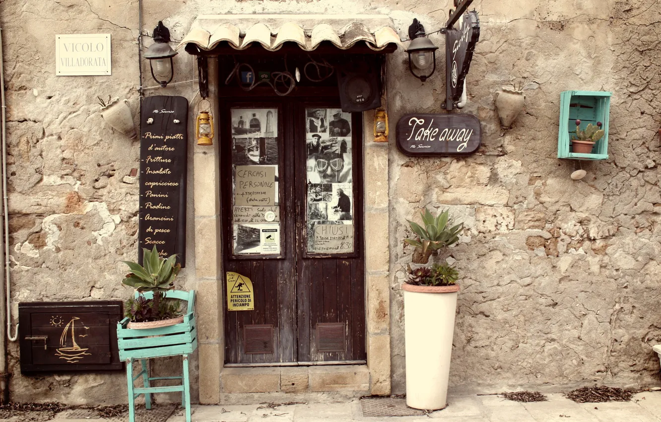 Фото обои vintage, front, shop, door