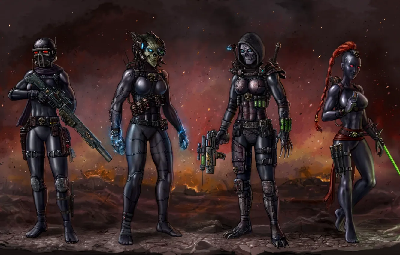 Фото обои девушка, фантастика, арт, убийцы, Warhammer 40k, WH40K, Imperial Assassins