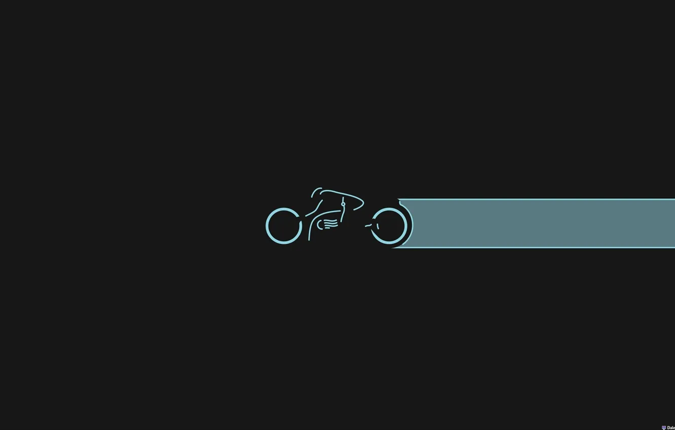 Фото обои голубой, минимализм, линия, мотоцикл, черный фон, мотоциклист