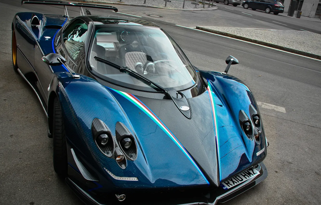 Фото обои суперкар, спорткар, Pagani, Tricolore, Zonda, зонда, пагани