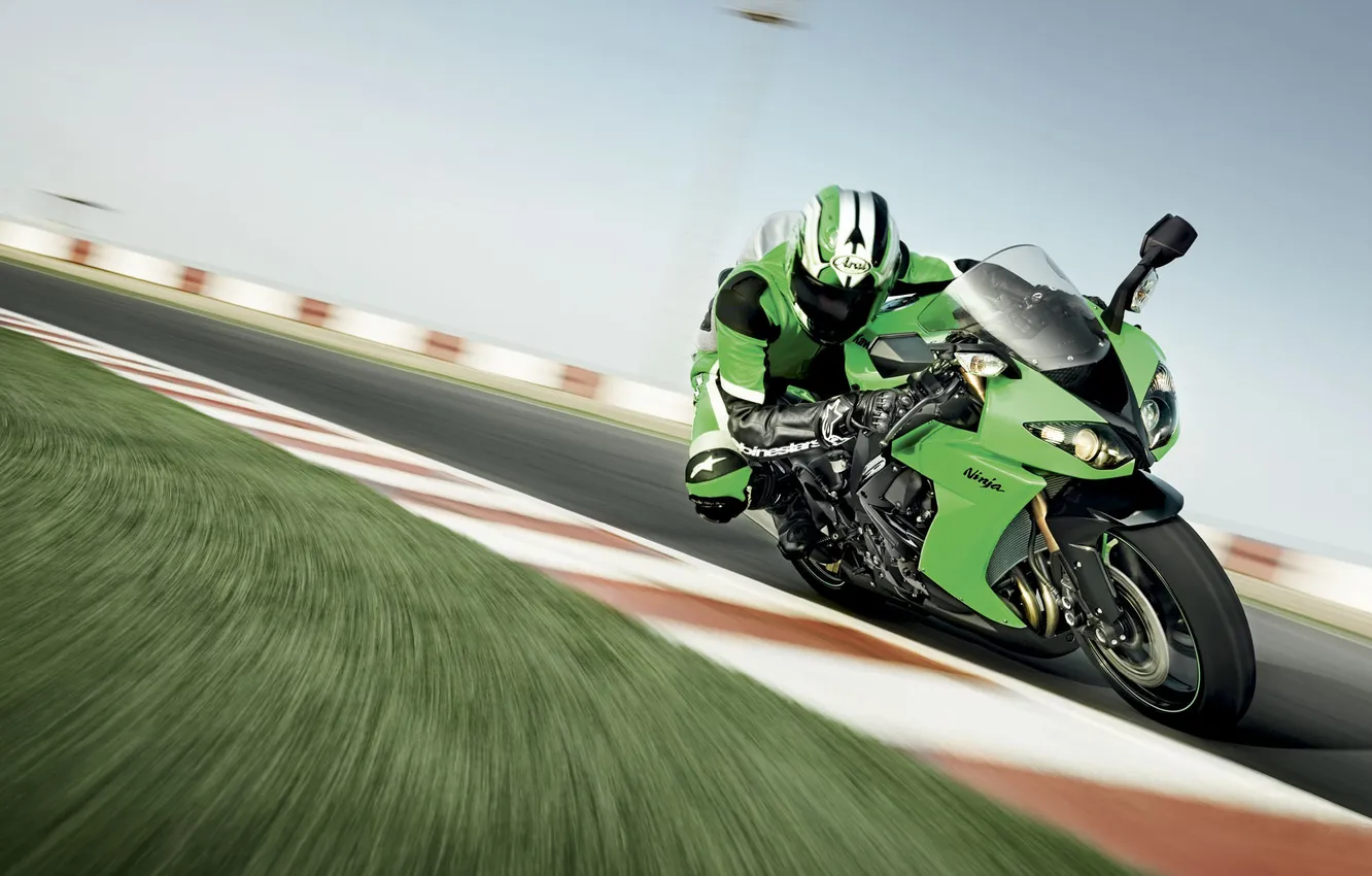 Фото обои люди, транспорт, мотоциклы, спорт, человек, гонки, kawasaki, ninja zx 10 r