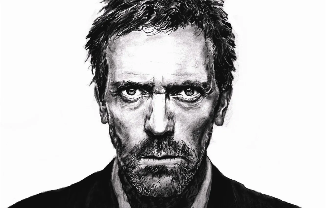 Фото обои портрет, актер, Hugh Laurie