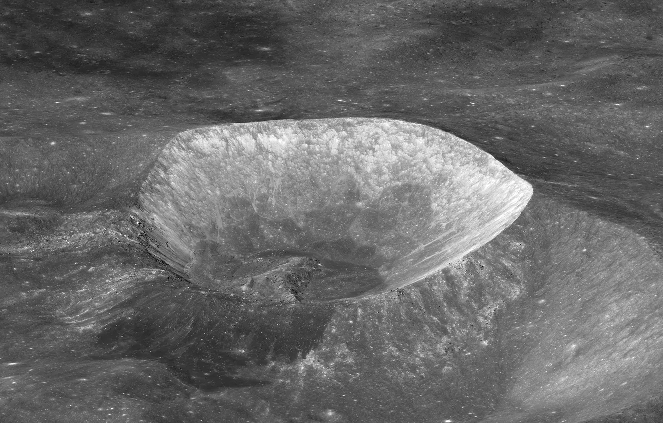 Фото обои поверхность, спутник, Луна, черно-белое, NASA, монохром, НАСА, автоматическая межпланетная станция