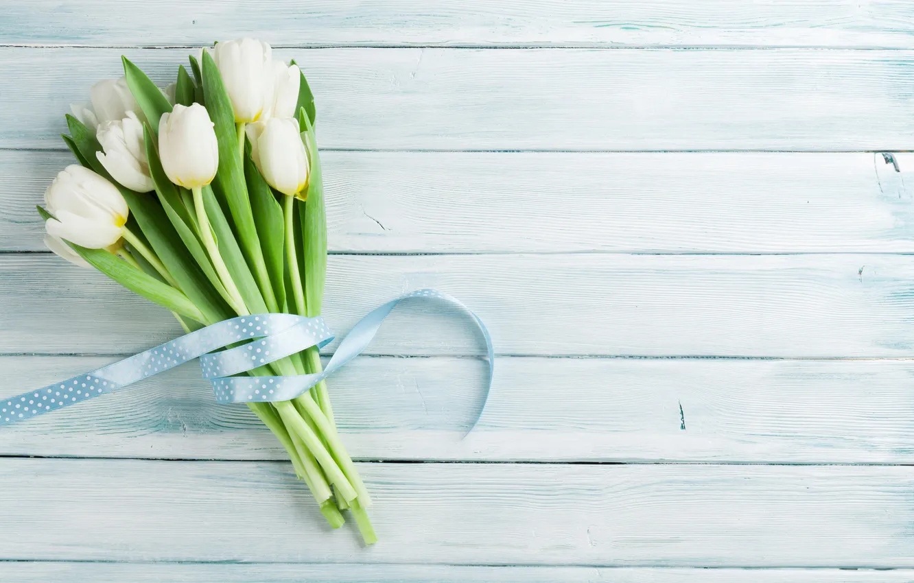 Фото обои цветы, букет, тюльпаны, white, wood, flowers, tulips, spring