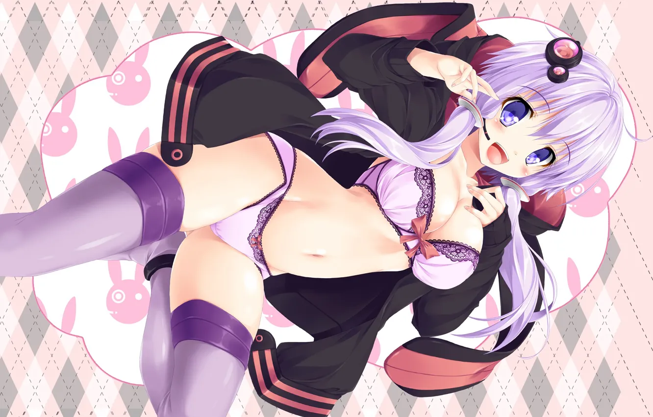 Фото обои girl, sexy, lingerie, pantsu, bra, cleavage, Vocaloid, panties