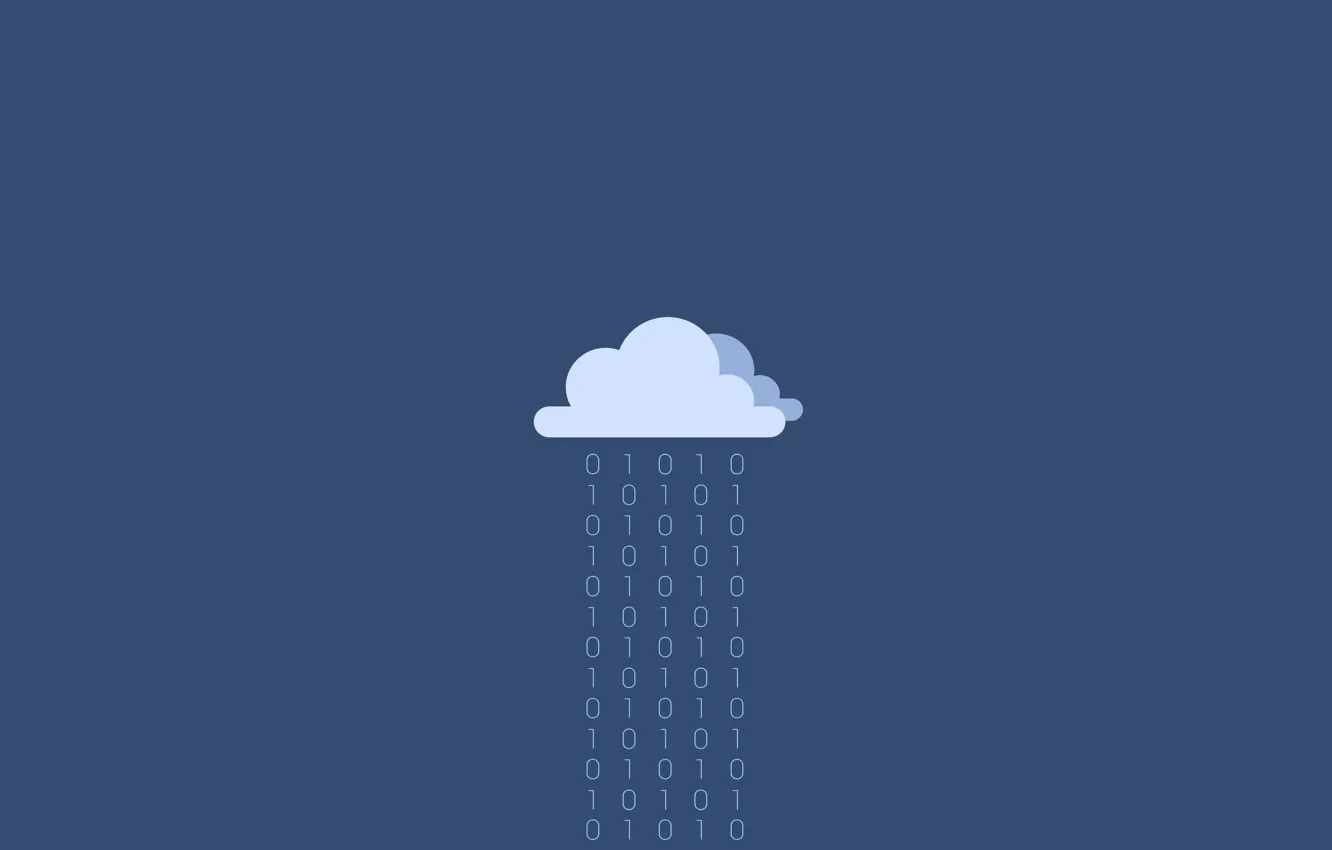 Фото обои cloud, binary, Minimalism, 1.rain
