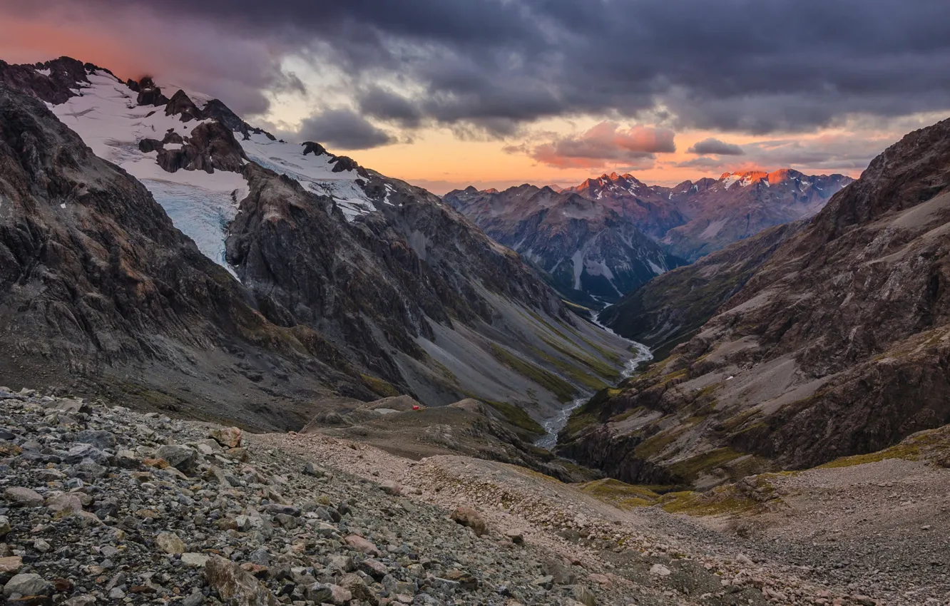 Фото обои лес, пейзаж, горы, природа, панорама
