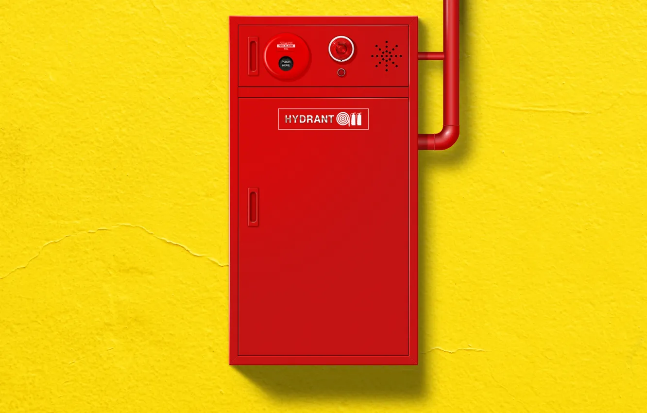 Фото обои wall, hydrant, fire hydrant