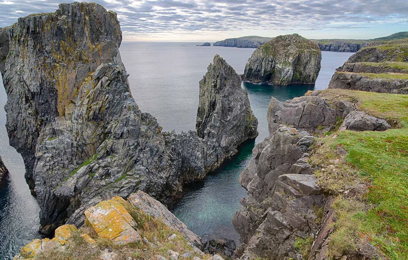 Фото обои море, скалы, Канада, Ньюфаундленд и Лабрадор, Спилларс Ков
