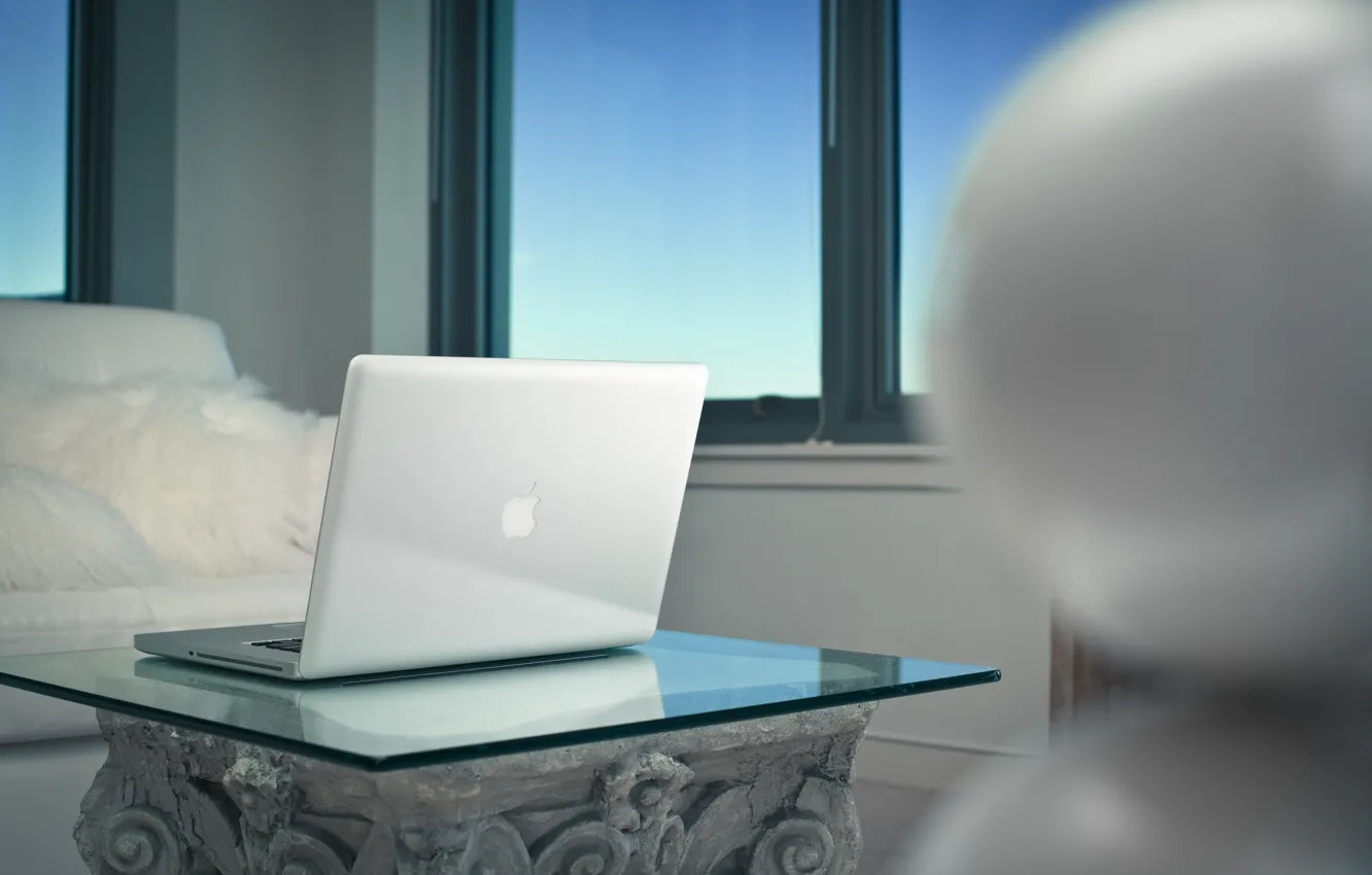 Фото обои стол, Apple, ноутбук, MacBook Pro