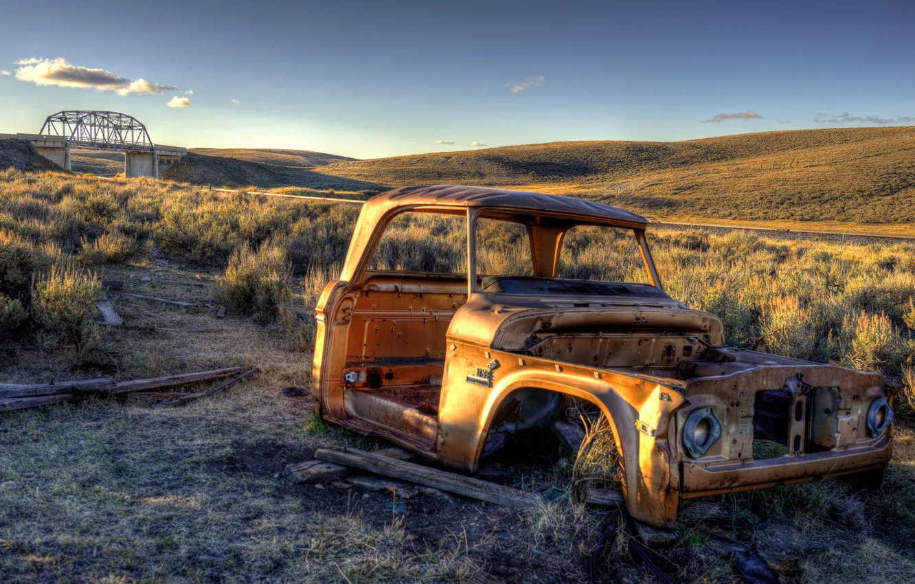 Фото обои машина, пейзаж, United States, Montana, Monida
